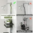 thumbnail image 6 of Joqixon Rustproof Shower Caddy Hanging, Adjustable Height No Blocking to Shower Head, Black Shower Caddy Over Showerhead Shower Organizer, Shower Shelves with Hooks 2 Soap Holders, 6 of 7