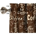 thumbnail image 2 of Coffee Kitchen Valances for Windows,Vintage Medieval Hand Painted Art Farmhouse Coffee Theme Window Treatment Valance Rod Pocket Curtain for Café Home Dec 54x18inch, 2 of 6