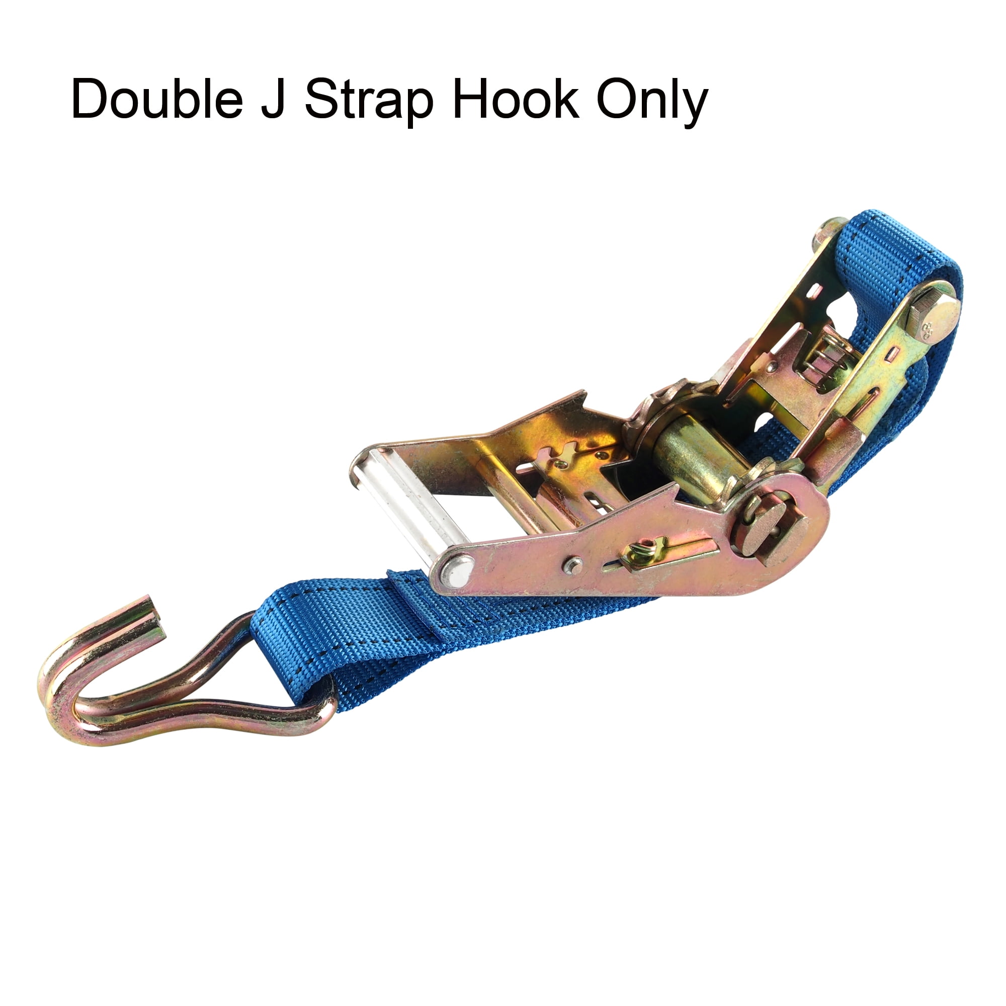 Unique Bargains Ratchet Double J Strap Hook for Tie Down Strap 80x65mm
