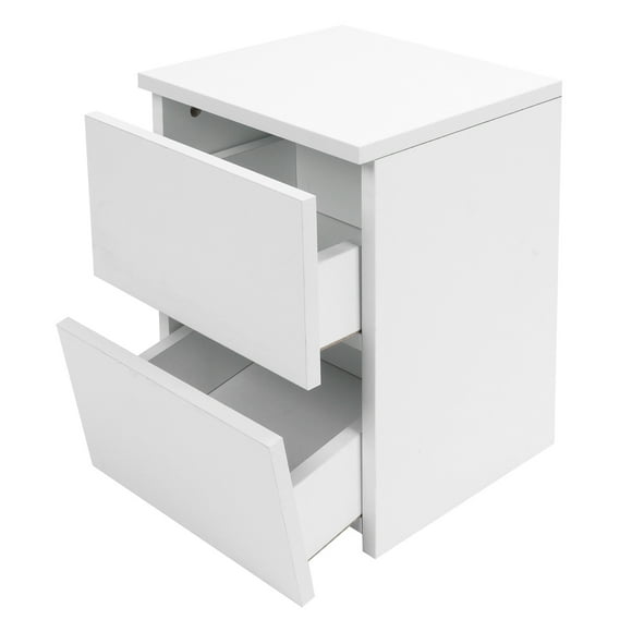 Night Table, Side Table with 2 Storage Drawers for Home Decoration