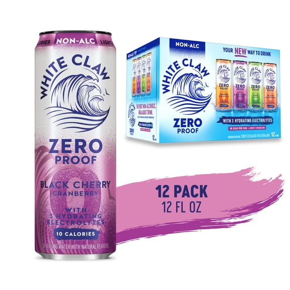 White Claw Zero Proof Variety Pack, 12 Pack, 12 fl oz Cans