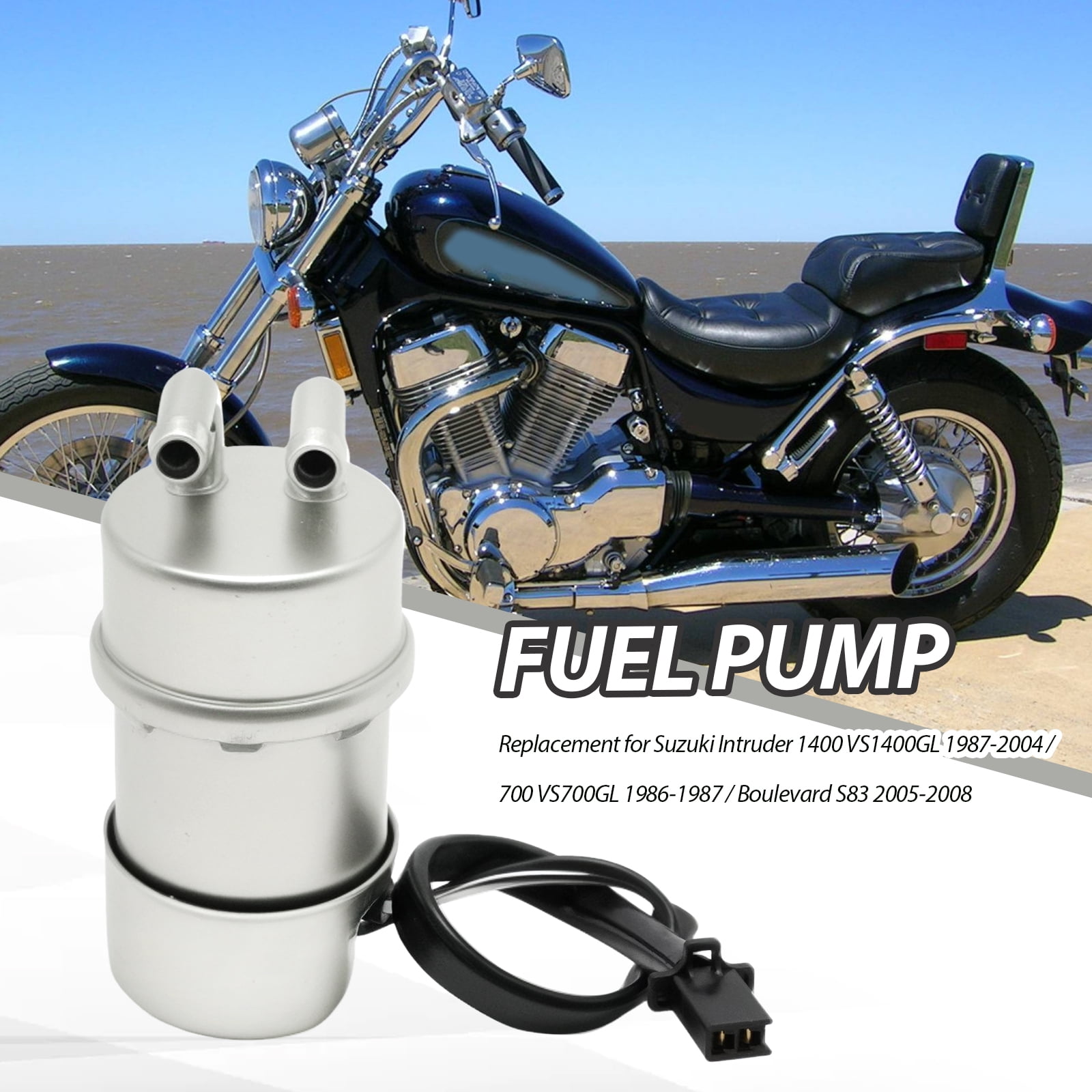 Anxingo 15100-38A01 Fuel Pump (2 Wire Plug Type), Replacement for Suzuki Intruder 1400 VS1400GL 1987-2004 700 VS700GL 1986-1987, Replaces 15100-38A00