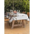 thumbnail image 2 of Outdoor Tablecloth with Umbrella Hole and Zipper, Rabbits Pine Cone Rectangle Table Cloth 60x84 Inch Waterproof Tablecloth, Sweet Home Texture Brown Leaves Berries Picnic Table Cover for Patio, 2 of 7