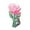 Pink, variant on Stainless Steel Heavy Duty Windproof Tablecloth Clamps with Elegant Rose Design for Secure Indoor and Outdoor Wedding Picnic Camping Events