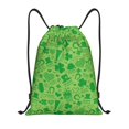 thumbnail image 1 of Xecao St Patrick's Day Pattern Sports Drawstring Backpack - String Swim Gym Bag with Wet Proof Pocket for Women&Men-Medium, 1 of 6