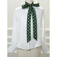 thumbnail image 5 of INSPIRE CHIC 2Pcs 50s Skinny Silky Polka Dots Waistband Narrow Neck Scarf Red&Green, 5 of 6