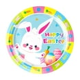 thumbnail image 2 of Honeeladyy 10 Pcs Easter Paper Plates 9in Disposable Platters Easter Bunny Eggs Serving Dish Tray Dinner Serving Tableware Round Trays for Dinner Cookie Cake Dessert Holiday Party Supplies, 2 of 6