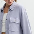 thumbnail image 3 of Juniors' Rewind Waffle Snap Front Knit Shacket Color: Chilli Pepper Size: SMALL, 3 of 4