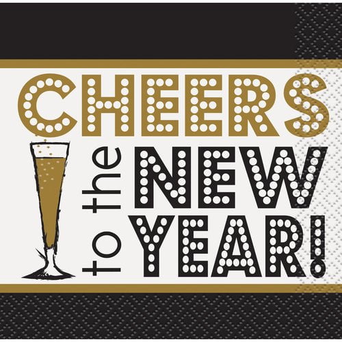 Cheers to the New Year Cocktail Napkins, 16-Count by Unique Industries