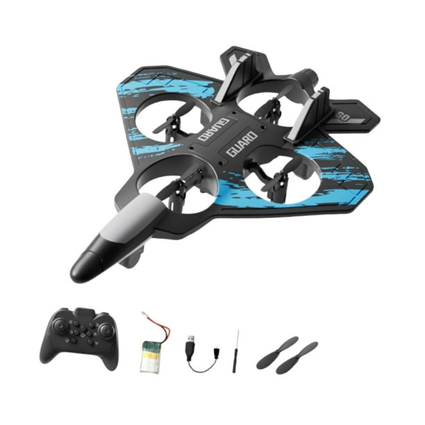 Avión RC ligero autoequilibrado con luces LED para niños y adultos. azul 18 minutos