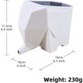thumbnail image 5 of nipocaio Elephant Cutlery Holder Drainer Sponge Holder Kitchen Sink White With Drain Hole For Storing Knives And Forks Sponge Rack Toothbrush Holder Flower Pot Delicate Mother's Day Gif, 5 of 5
