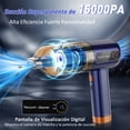 thumbnail image 2 of Aspirador de Mano 4 en 1 para Coche, 15000 Pa, Mini Soplador de Aire Portátil Inalámbrico, Aspiradora Recargable de Pantalla LED, Fuerte Succión para Limpieza de Coche, Hogar, Oficina (Azul), 2 of 5