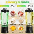 thumbnail image 4 of Portable Blender Personal Juicer for Shakes and Smoothies - 20 OZ Electric Protein Shaker Bottle with Insulated Sleeve, Travel Lid, USB-C Rechargeable - Mini Small Blender Cup for Kitchen, Office, 4 of 6