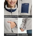 thumbnail image 6 of Pioneer Camp Women's Fuzzy Fleece Jacket, Warm Fleece Full Zip Jacket Cozy Stand Collar Coat with Pockets Casual Workout, 6 of 6