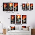 thumbnail image 4 of Designart "Papercut of a Crimson Beach Sunset III" Landscape & Nature Framed Wall Art Set Of 3 - Orange Beach Frame Gallery Set For Office Decor, 4 of 7