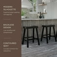thumbnail image 2 of Open Box Maven Lane Vincent Wooden Rustic Aesthetic Counter Stool, Set of 4, 2 of 6