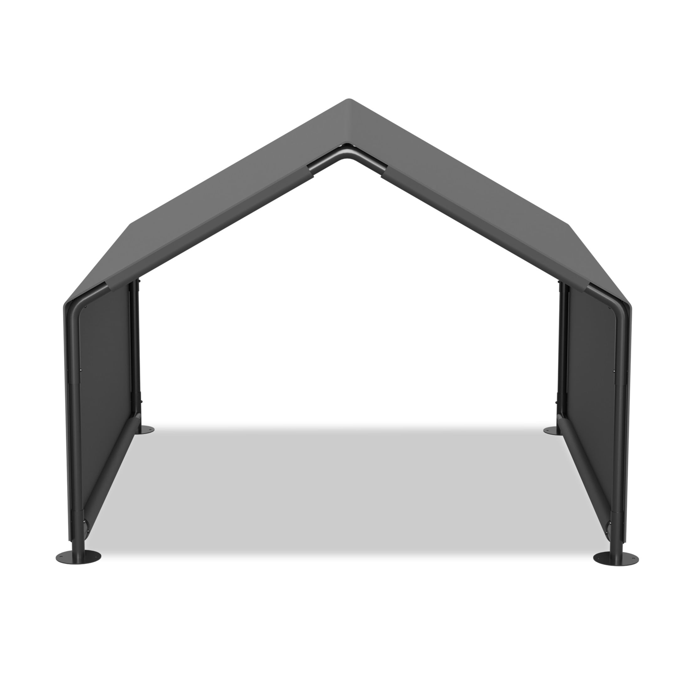 Noble House 48" Portable Outdoor Dog Shade Shelter, UV-Protected Water-Resistant Patio Garden Pet House Tent, Gray