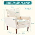 thumbnail image 2 of Gianna Fabric Accent Chair with Supportive Backrest and Armrests, Modern Comfortable Chair for Living Room, Bedroom, or Office, 2 of 5