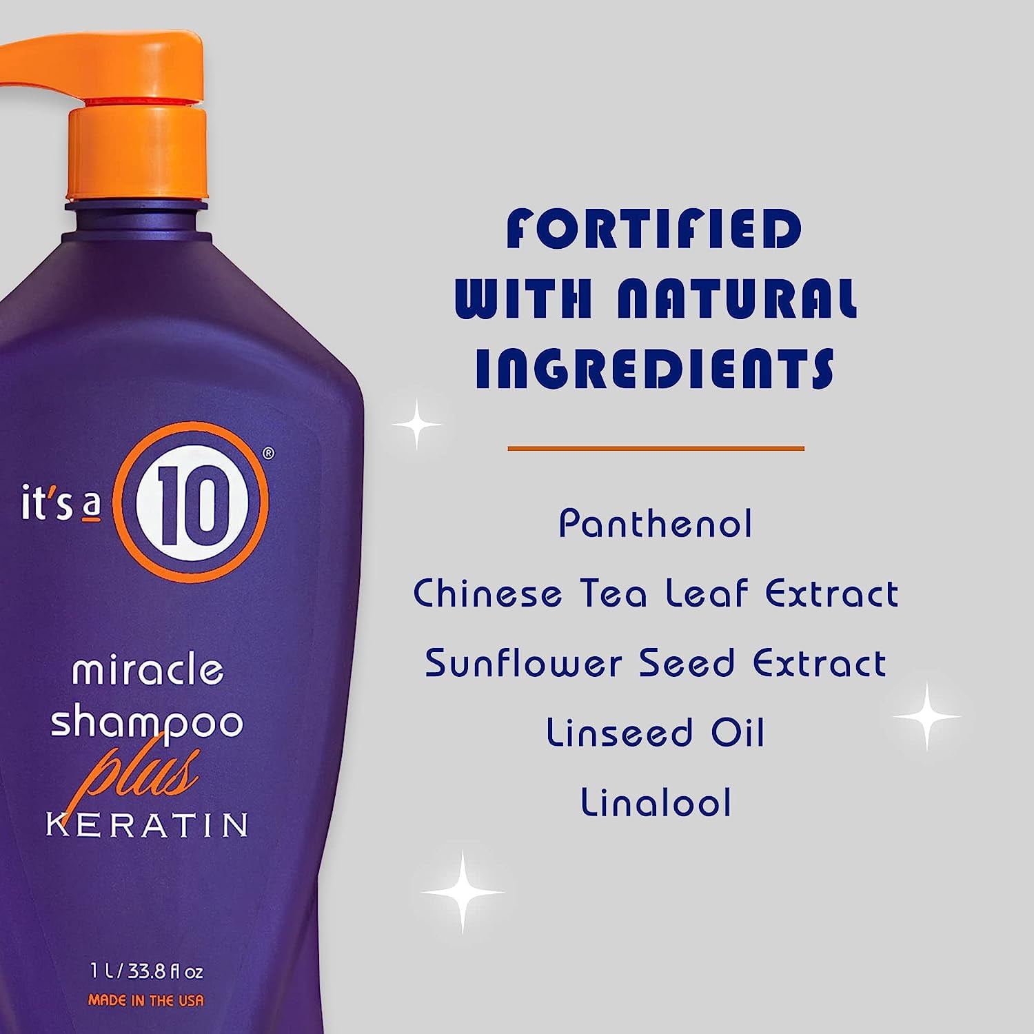 It's A 10 Miracle Shampoo Plus Keratin 33.8 Oz, Sulfate Free