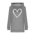 thumbnail image 6 of Craaazy Women's Oversized Hoodies Heart Prints Casual Sweatshirts Gifts, 6 of 6