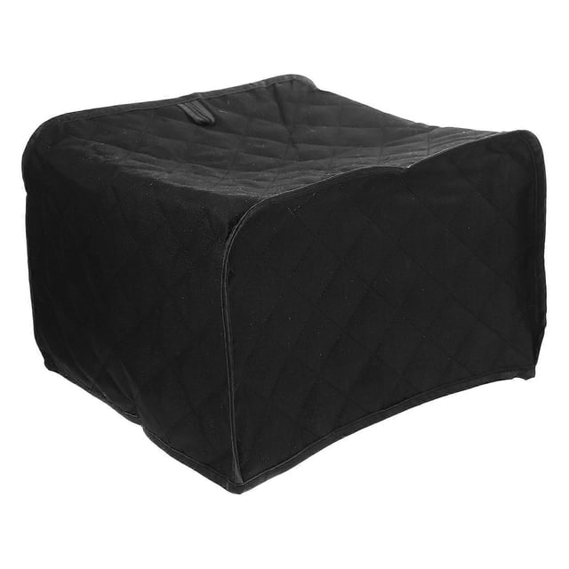 Black Polyester Toaster Cover for Protection Use Wearresistant and Lightweight Fits 2 Slice Wide Slot Toasters