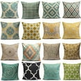 thumbnail image 2 of PENGXIANG Home Decor Vintage Geometric Flower Cotton Linen Throw Pillow Case Cushion Cover, 2 of 9