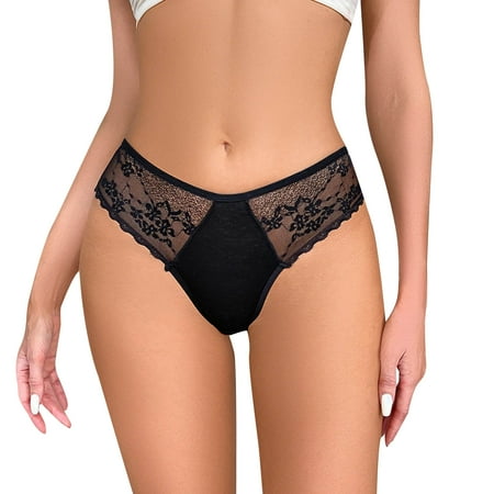 

Felwors Panties For Women Crochet Lace Lace Up Panty Hollow Out Underwear
