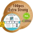 thumbnail image 1 of ((Extra Strong)) Air Fryer Liners 100Pcs, Rounded Disposable Paper Liner Mr.Jawdat', Microwave Parchment Paper, Baking Paper for Air Fryer Water-Proof ((Bottom Size 20cm/7.9inch, Round)), 1 of 8