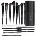 thumbnail image 1 of Makeup Brush Set 18 Pcs Premium Synthetic Foundation Powder Concealers Eye shadows Blush Makeup Brushes with black case (Black), 1 of 4