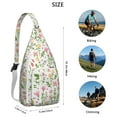 thumbnail image 3 of Waterproof Hiking Sling Backpack for Women – Lightweight Floral Crossbody Chest Bag with Adjustable Strap, Botanical Wildflower Travel Backpack for Outdoor & Everyday Use, 3 of 4