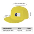 thumbnail image 3 of Flat Brim Hats for Men Flag Of The Azores Hip-Hop Snapback Hat Skeleton Hats, 3 of 7