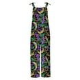 thumbnail image 4 of YanHoo 2026 Mardi Gras Jumpsuit for Women Funny Print One Piece Overalls Sleeveless Plus Size Wide Leg Holiday Casual Rompers, 4 of 5