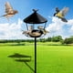 thumbnail image 5 of Comedero para pájaros con soporte de anillo de hierro para montar en el suelo, ideal para jardines, céspedes y patios., 5 of 7