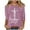 Pink, variant on Women Easter Day Tops Jesus Cross Printed Tee Casual Christian Blouse 3/4 Sleeve T-Shirt Religious Blouses