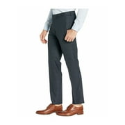 Kenneth Cole Mens Slim fit Dress Pants 36 / 32 Dark Grey Check Stretch