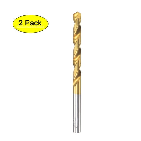 

Uxcell 5.8mm High Speed Steel Straight Shank Twist Drill Bit Fully Ground Titanium Coated 2 Pack