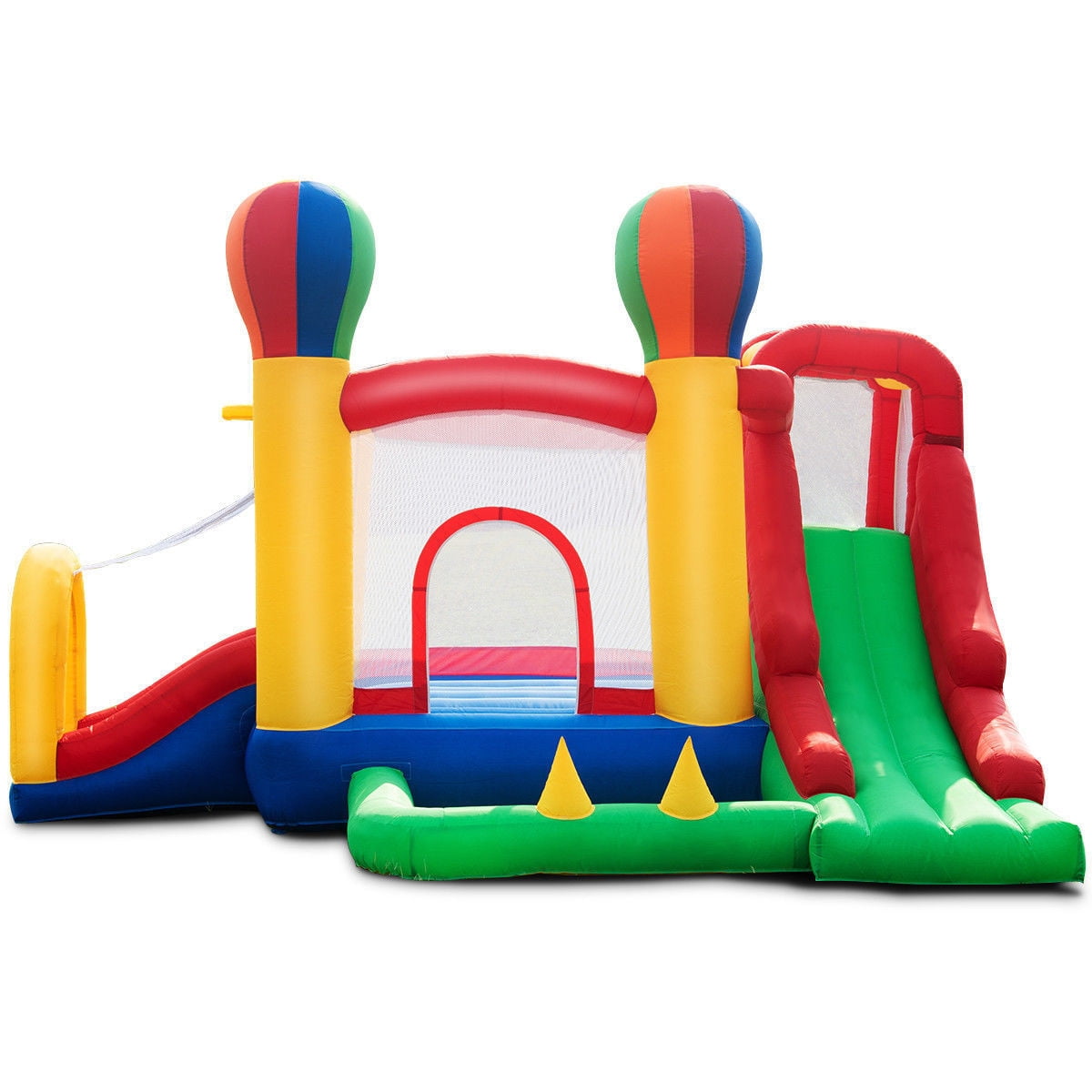 costway inflatable moonwalk slide bounce house with storage bag