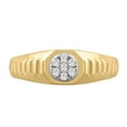 thumbnail image 3 of 0.09 Carat Men's Diamond Wedding Band Ring in 14K Yellow Gold (Ring Size 7) (I1-I2 Clarity), 3 of 4