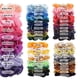 thumbnail image 4 of 50x Mujeres Scrunchies de Cabello Floral Elástico Cinta para el cabellero Headwraps con lazo para Niñas Mujeres	* Yuyangstore coleteros de terciopelo para el cabello, 4 of 8