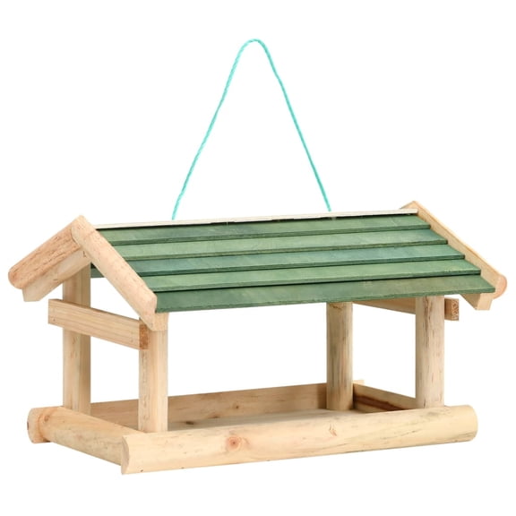 vidaXL Solid Fir Wood Bird Feeder, Brown