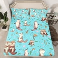 thumbnail image 2 of Homewish Kawaii Otter 4pcs Bed Sheets for Preppy Child,Cartoon Animal King Sheets,Koi Fish Super Cozy Sheet Set,Luxury Bedroom Decor, 2 of 7