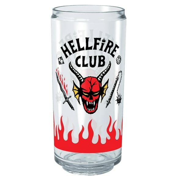 Netflix Stranger Things Hellfire Club Demon Head Tritan Can Shaped Cup Clear 16 oz.