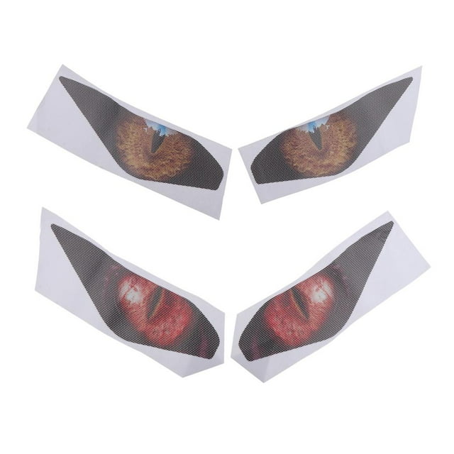 Almencla 2 Pairs Sport Motorcycle Eyes Headlight Sticker for Decoration New