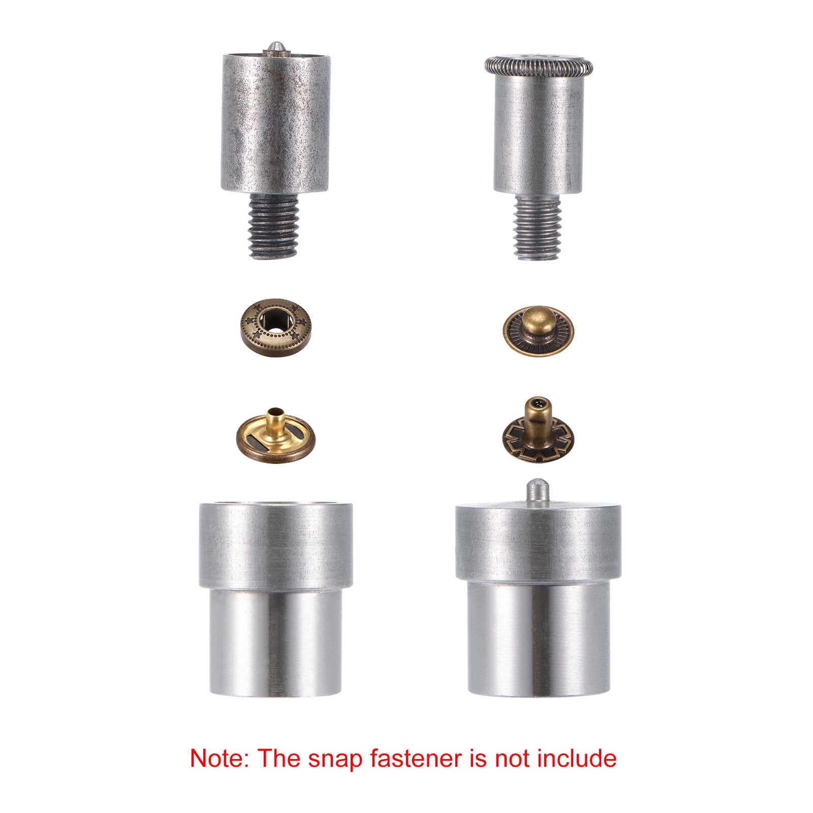 Uxcell 17mm Snap Fasteners Button Die for Hand Press Machine Setter Carbon Steel Pointed Fasteners Tool