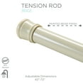 thumbnail image 3 of Bath Bliss 42" - 72" Shower Curtain Tension Rod in Beige, 3 of 6