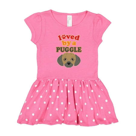 

Inktastic Puggle Dog Pug Poodle Mix Gift Toddler Girl Dress