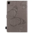 thumbnail image 2 of Case for Galaxy Tab A 10.1" 2016 SM-T580/T585, Slim Fit Folio Flip PU Leather Butterfly Embossed Smart Stand Cover Auto Wake/Sleep Shockproof Protection TPU Back Cover, Gray, 2 of 6