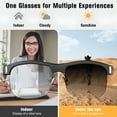 thumbnail image 3 of GJX 2026 New Smart Glasses with Photochromic Lenses-Bluetooth Sunglasses for Men&Women,Built-In Mic&Speakers,Uv Protection,Voice Control,And Long Battery Life, 3 of 8