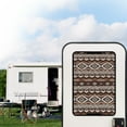 thumbnail image 2 of POLERO Aztec Tribal RV Door Window Shade Cover, Foldable Sun Shade Windshield Blackout Shower Curtains Coverage Accessories Fits for Most RV Interior Door, Coffee Brown (17.3" X 26"), 2 of 7