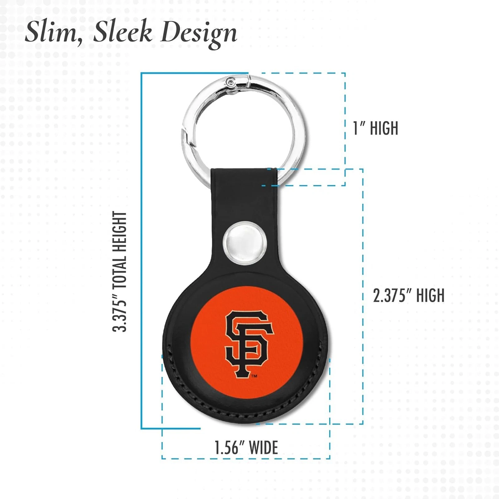 Pets First MLB Keychain Apple Air Tag Holder for Dogs & Cats Leather Airtag Case
